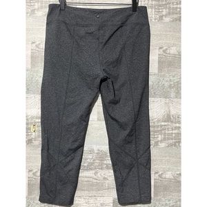PrAna Breathe Gray Leggings Yoga Workout Athletic CAPRI Ladies Womens XL ~ GUC